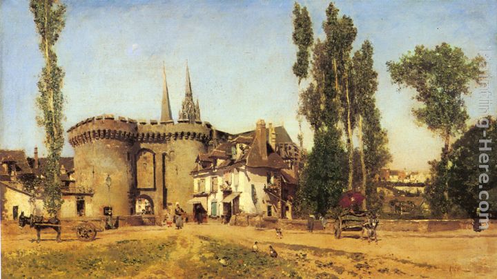 The Village of Chartres painting - Martin Rico y Ortega The Village of Chartres art painting